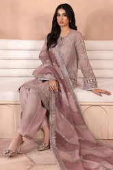 Organza fromal dress unstitched by Kapra collection - Kapra Collection